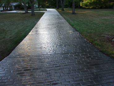 Picture of stamped driveway in Jackson, Michigan