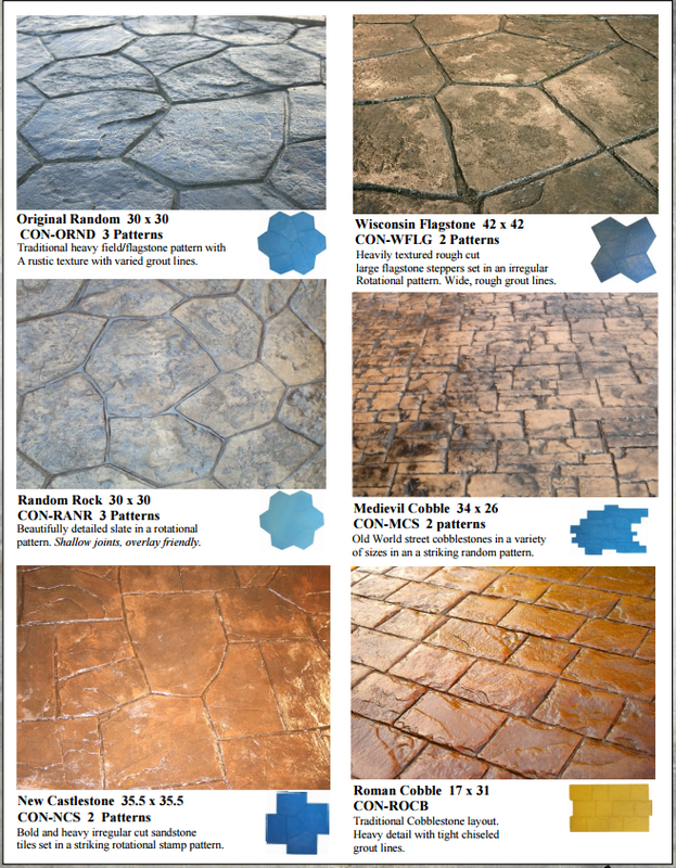 Picture stamped concrete in many different patterns.
