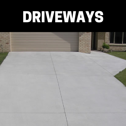 Picture of driveway and garage concrete driveway.