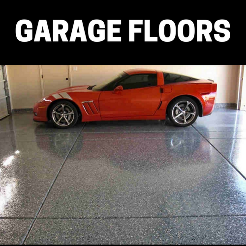 Epoxy coated garage floor in Jackson, Michigan.